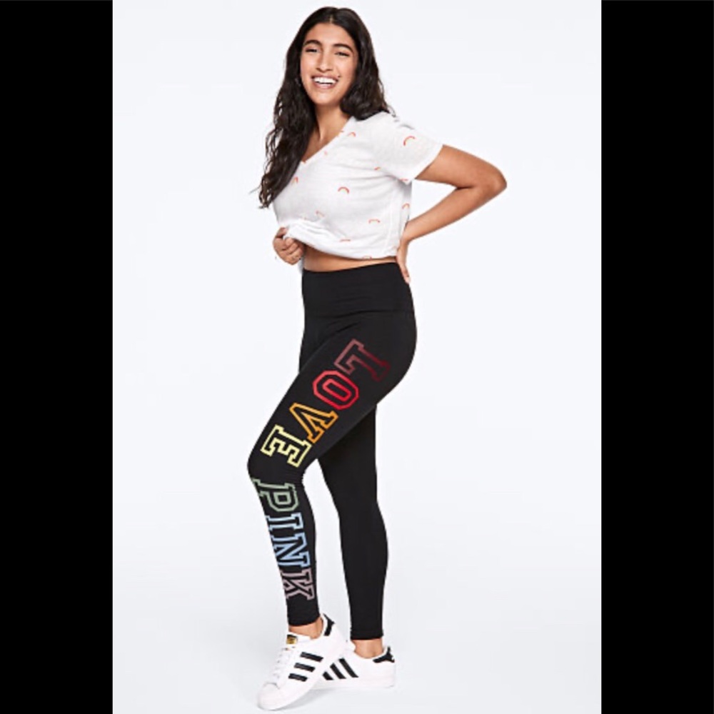 RESERVED Pink Rainbow Leggings